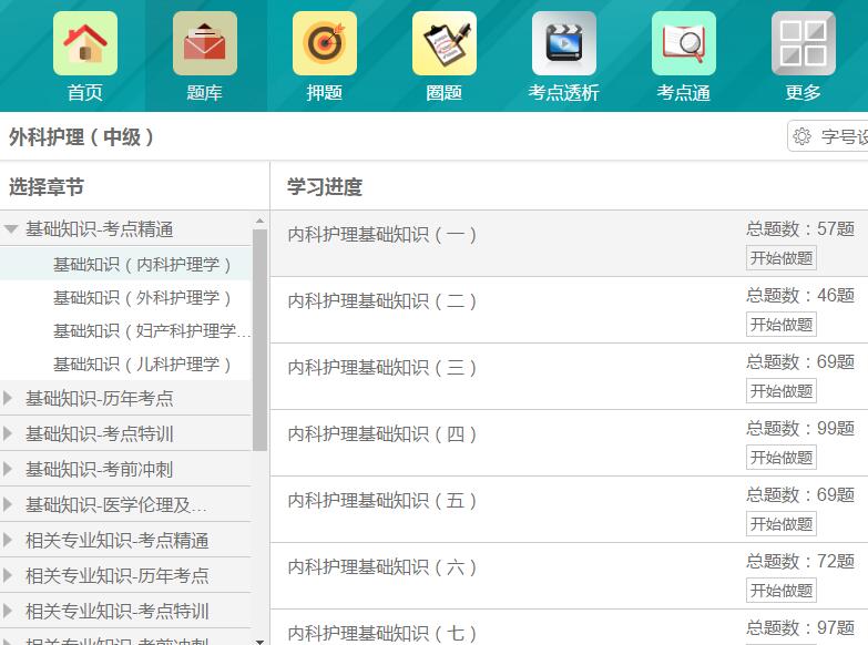 卫生考试人机对话模拟题库代码370外科护理主管护师视频讲解历年真题