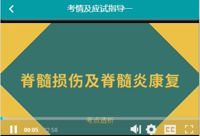 代码381康复医学治疗技术中级视频讲解历年真题