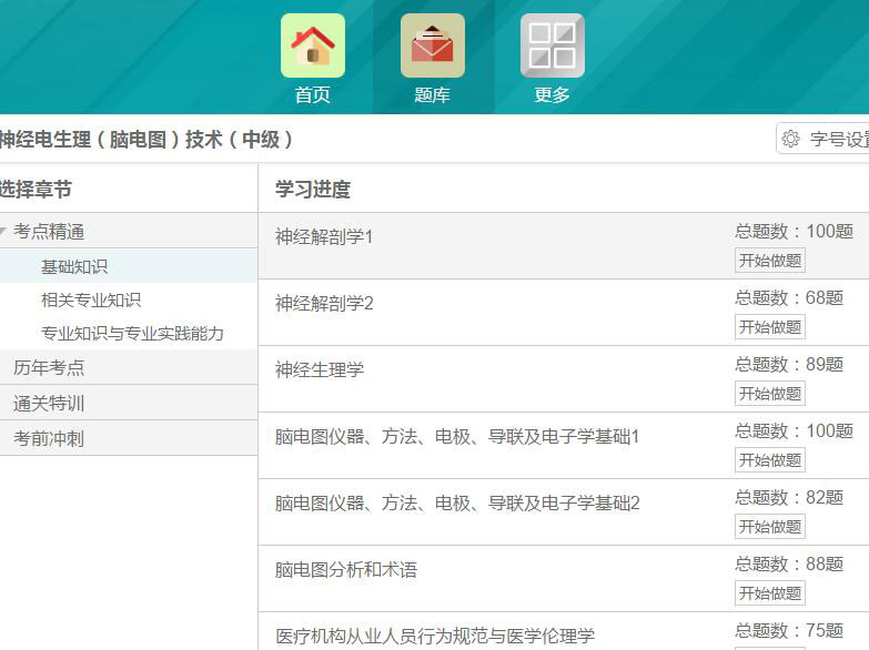 卫生专业技术资格考试人机对话模拟代码391神经电生理（脑电图）中级技术历年真题