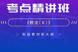 2023年税务师网课视频辅导：税法二