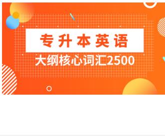 视频课件:2024年专升本成人高考英语大纲核心词汇2500