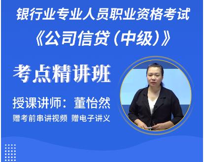 2023年银行业专业人员职业资格考试课件视频:公司信贷